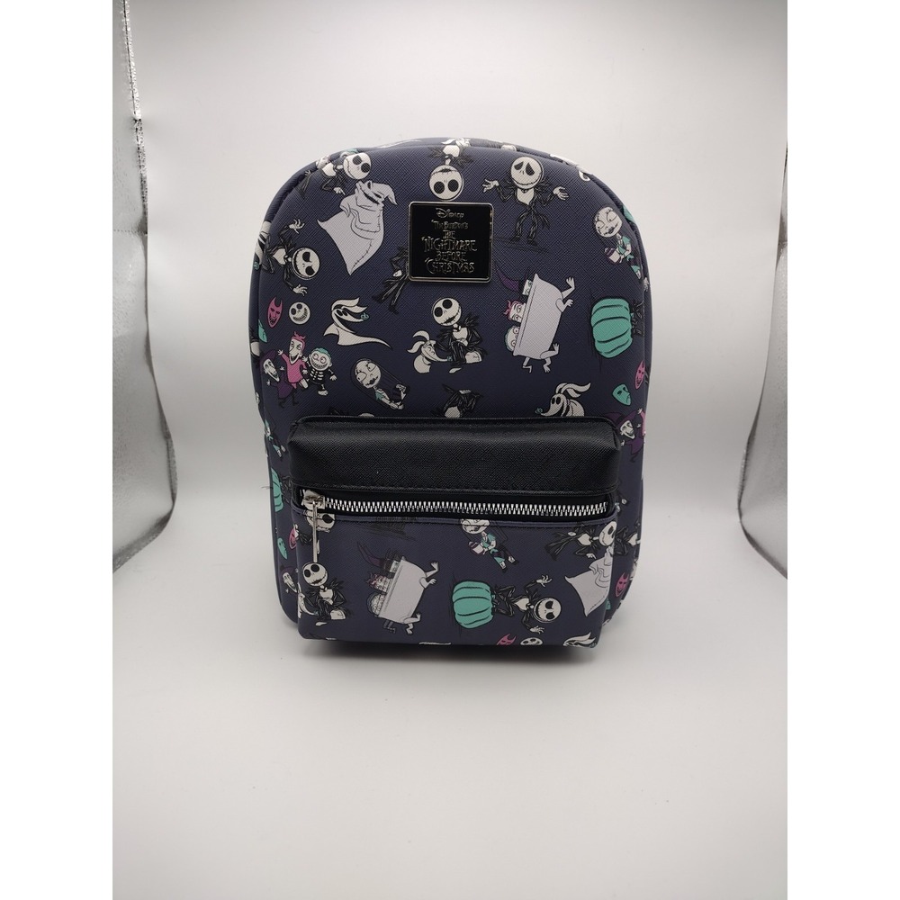 Bioworld Nightmare Before Christmas Chibi Characters Blue Mini Backpack, New